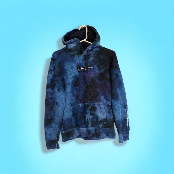 Hollister Tye-Die Blue Hoodie - Gently Used - Vintage Vibe - Picture 1 of 3